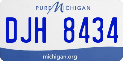 MI license plate DJH8434