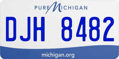 MI license plate DJH8482
