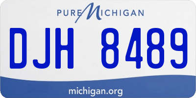 MI license plate DJH8489