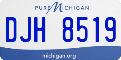 MI license plate DJH8519