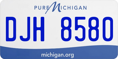 MI license plate DJH8580
