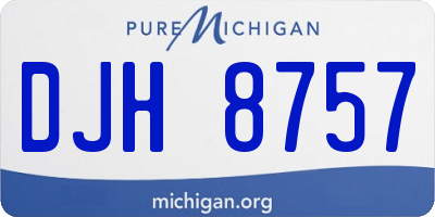 MI license plate DJH8757