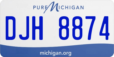 MI license plate DJH8874