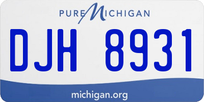 MI license plate DJH8931
