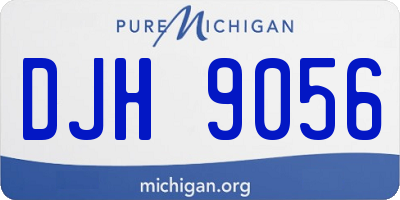 MI license plate DJH9056