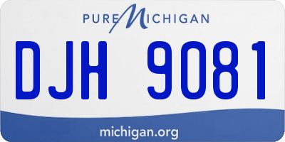 MI license plate DJH9081