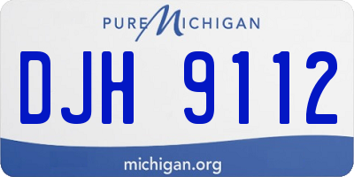 MI license plate DJH9112