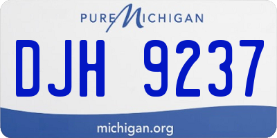 MI license plate DJH9237