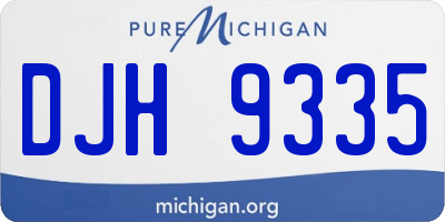 MI license plate DJH9335