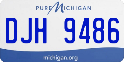 MI license plate DJH9486