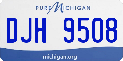 MI license plate DJH9508