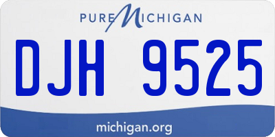 MI license plate DJH9525