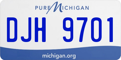 MI license plate DJH9701