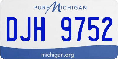 MI license plate DJH9752