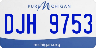 MI license plate DJH9753