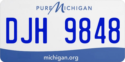 MI license plate DJH9848
