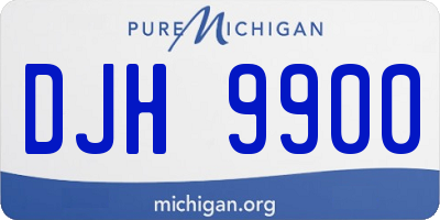 MI license plate DJH9900