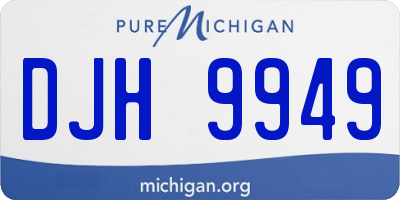 MI license plate DJH9949