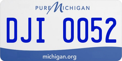 MI license plate DJI0052