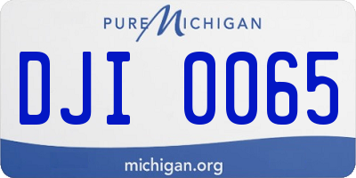 MI license plate DJI0065