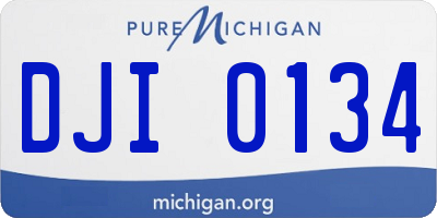 MI license plate DJI0134