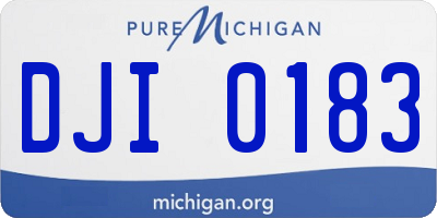 MI license plate DJI0183