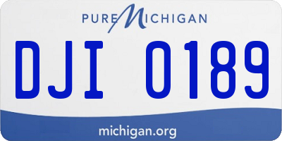 MI license plate DJI0189