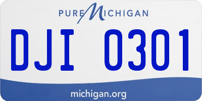 MI license plate DJI0301