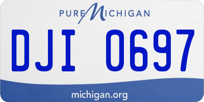 MI license plate DJI0697