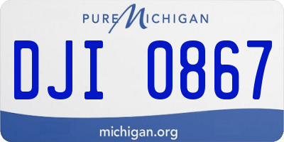 MI license plate DJI0867