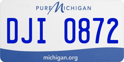 MI license plate DJI0872
