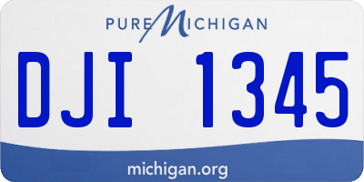 MI license plate DJI1345