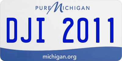 MI license plate DJI2011