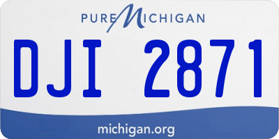 MI license plate DJI2871