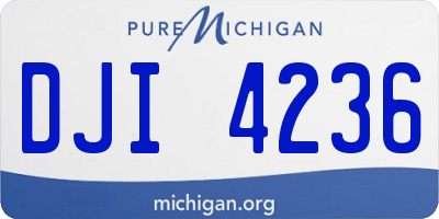 MI license plate DJI4236