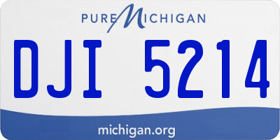 MI license plate DJI5214