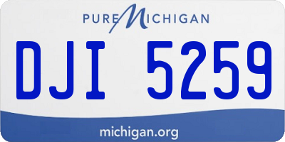 MI license plate DJI5259