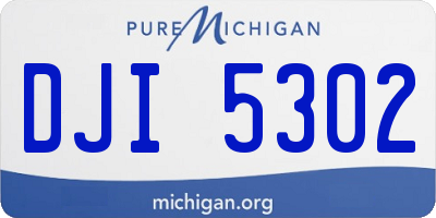 MI license plate DJI5302