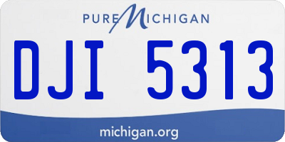 MI license plate DJI5313