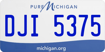 MI license plate DJI5375