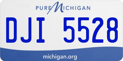 MI license plate DJI5528