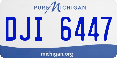 MI license plate DJI6447