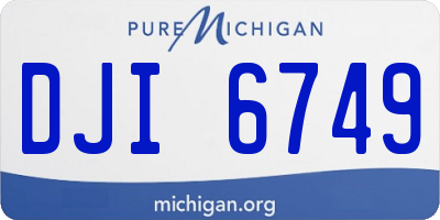 MI license plate DJI6749