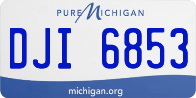 MI license plate DJI6853