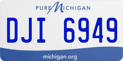 MI license plate DJI6949