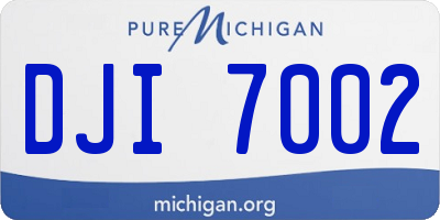 MI license plate DJI7002