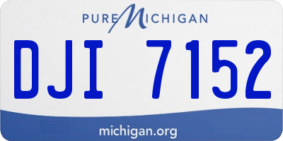 MI license plate DJI7152