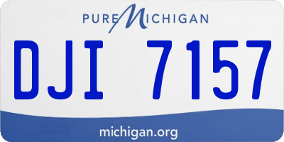 MI license plate DJI7157