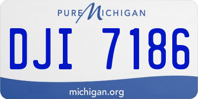 MI license plate DJI7186