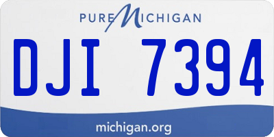 MI license plate DJI7394